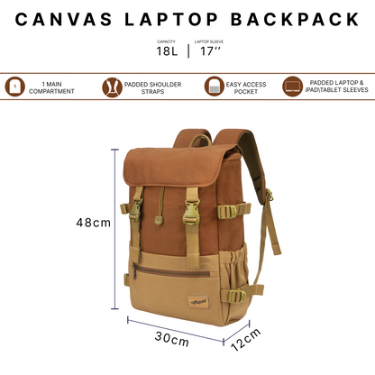 Canyon 18L Chestnut Khaki Laptop Backpack