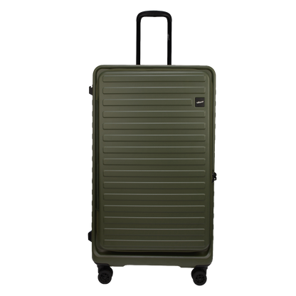 Windsor Army Green 76 cms Large Front Opening Trunk-Style Check-in Strolley with Expander
