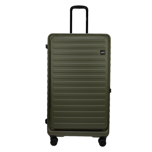 Windsor Army Green 76 cms Large Front Opening Trunk-Style Check-in Strolley with Expander