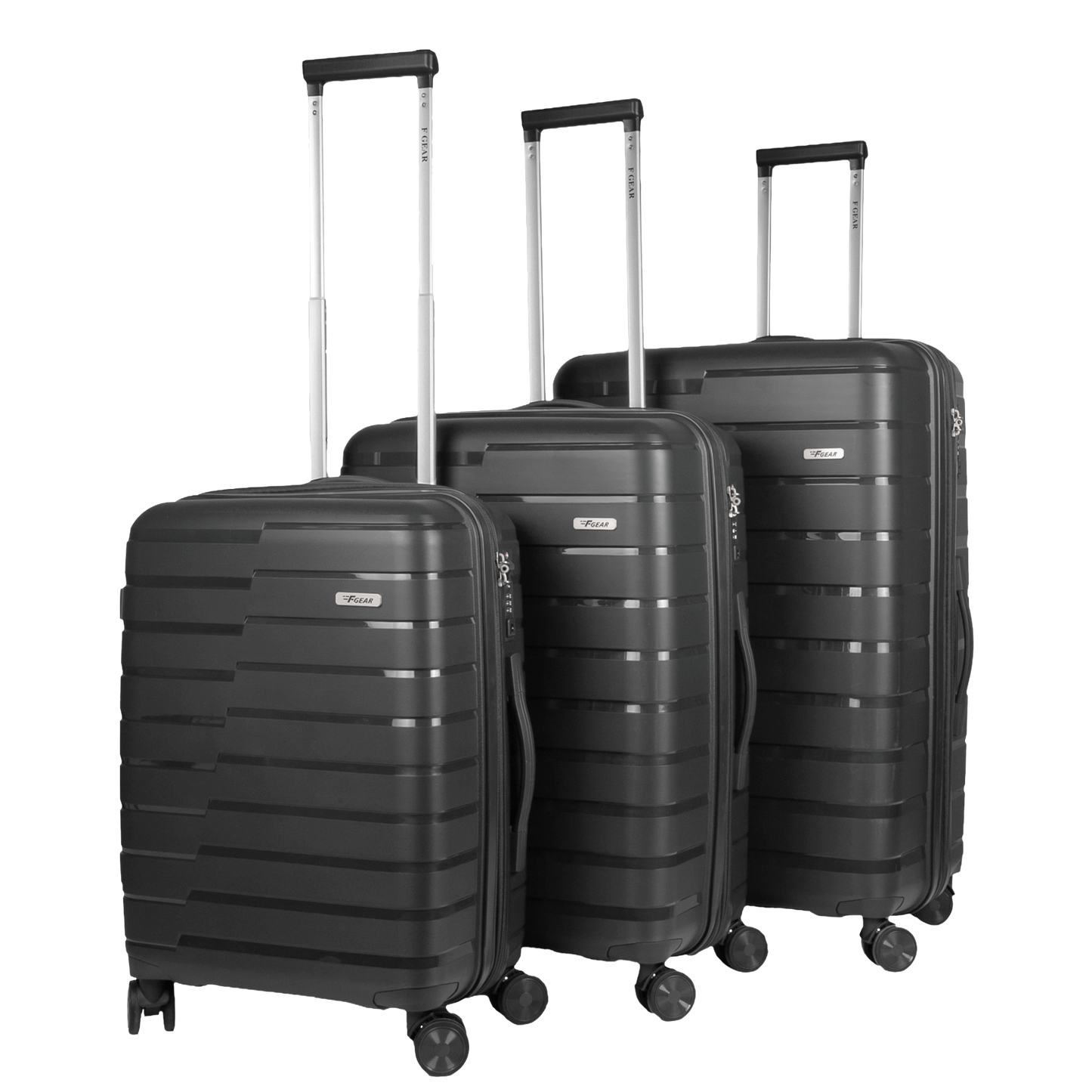 Bastion Dark Grey Suitcase Set of 3