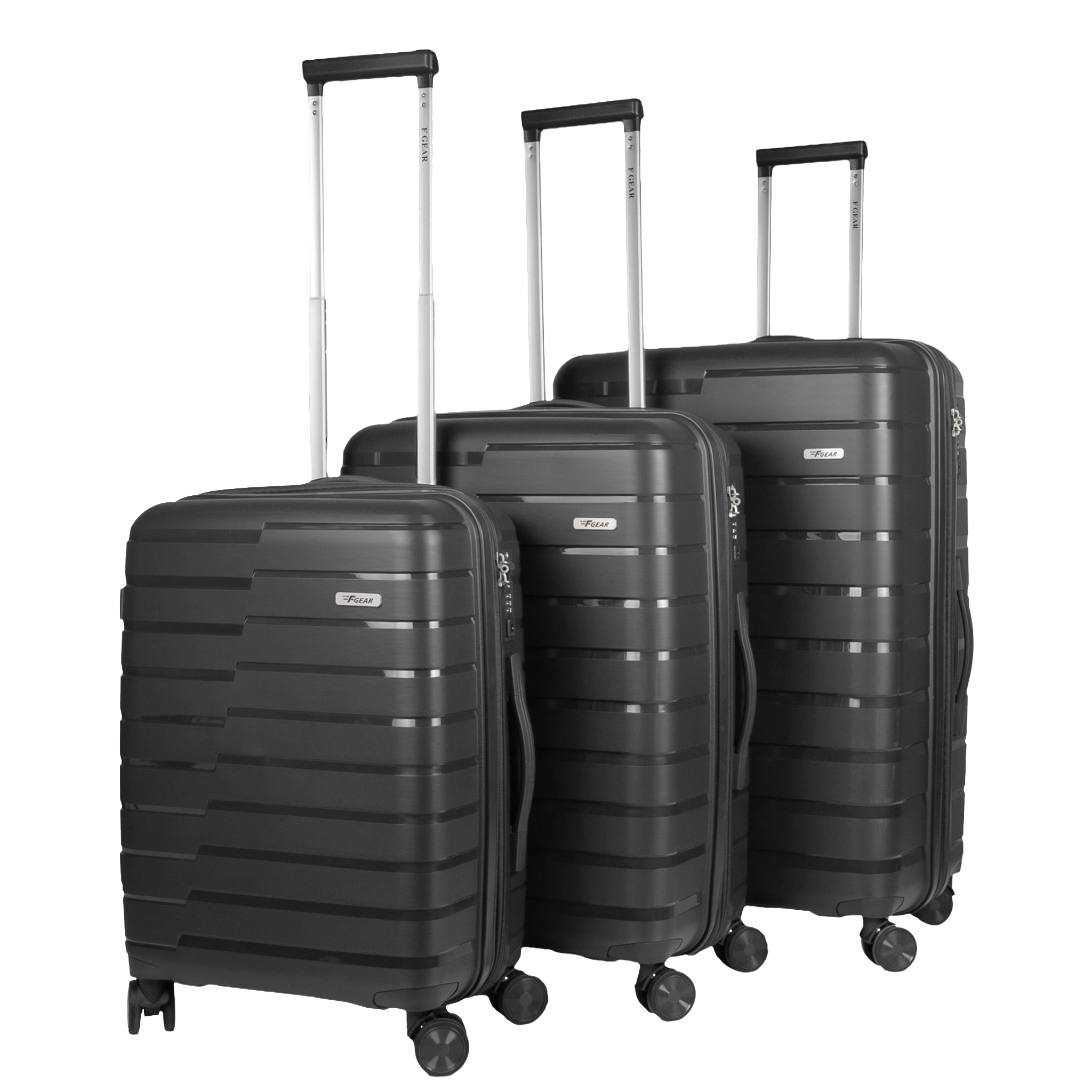 Bastion Dark Grey Suitcase Set of 3