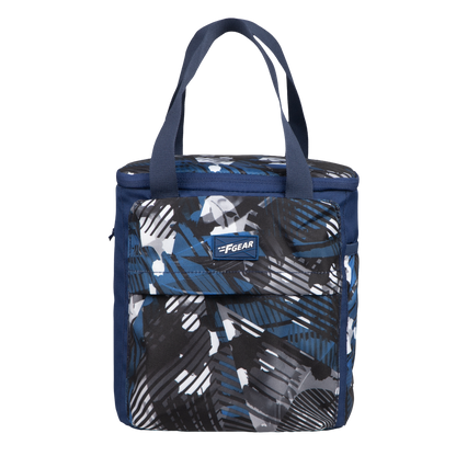 Hoover 7L Geometric Blue Black Lunch Bag