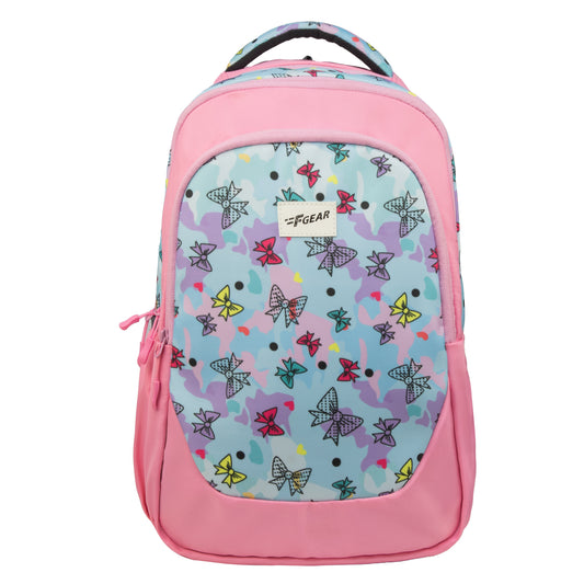 Panya 21L Light Pink Pale Blue Bows Backpack