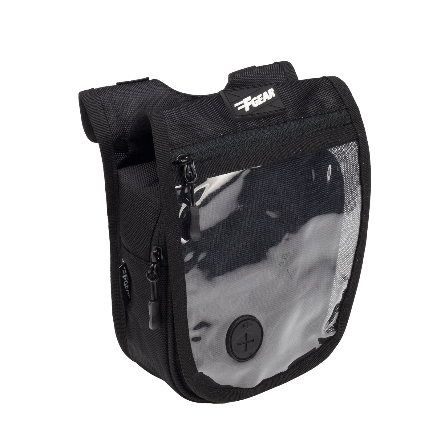 Alfie Black 2L Tank Pouch Motorcycle Bag with Rain cover & Headphone port