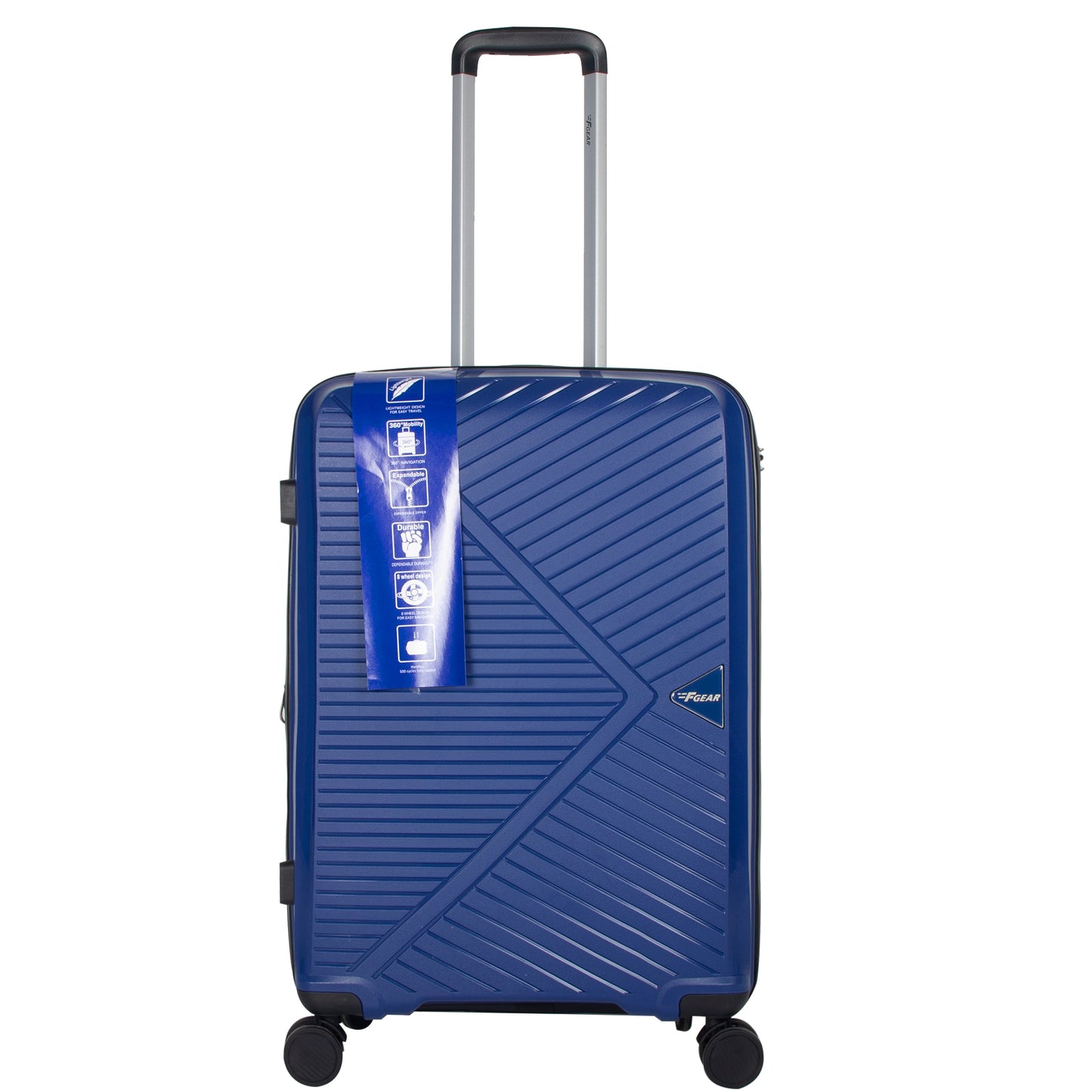 Goliath 24" Light Blue Expandable Medium Check-in Suitcase