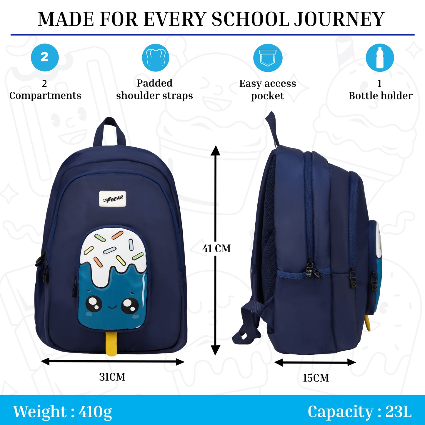 Cocoa 23L Popsicle Navy Blue Backpack