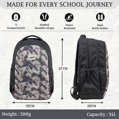 Shinra 34L Grey Backpack