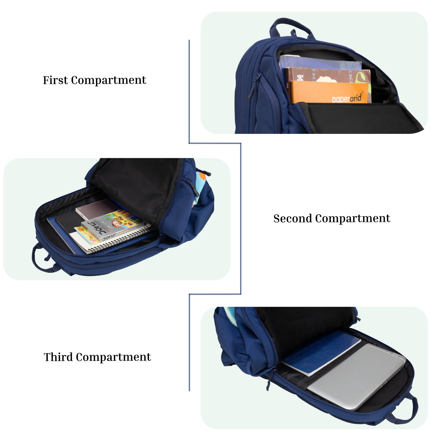 Akira Navy 26L Backpack