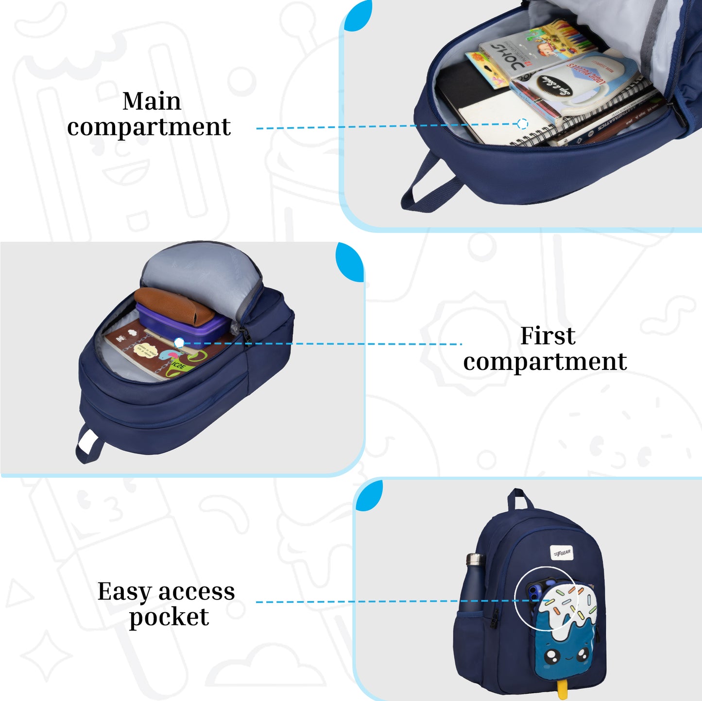 Cocoa 23L Popsicle Navy Blue Backpack