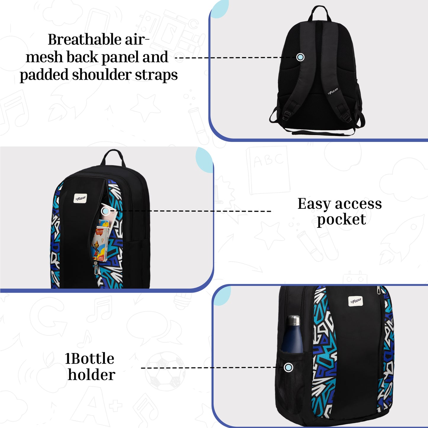 Nitro 38L Black Backpack