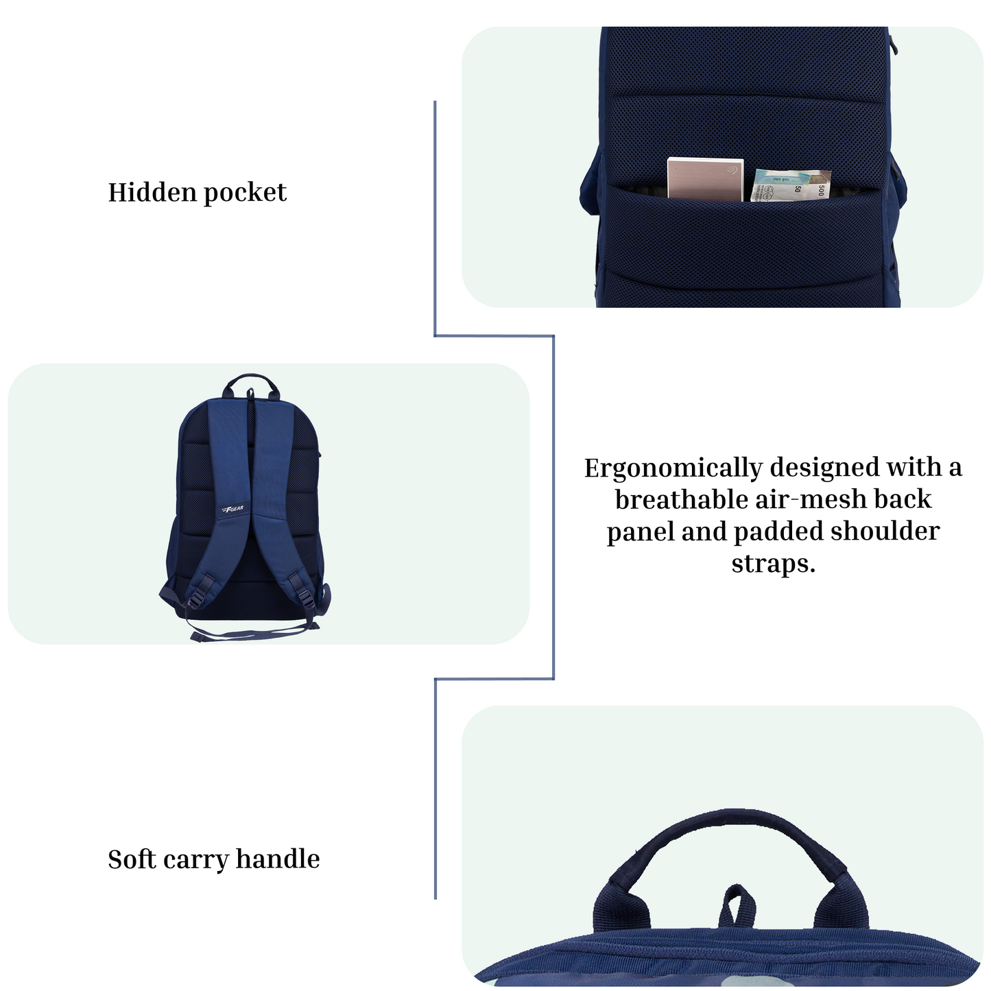 Akira Navy 26L Backpack