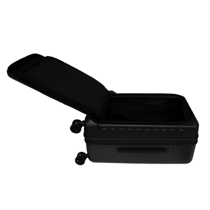 Windsor Black 56 cms Small Front Opening Trunk-Style Cabin Strolley with Laptop Sleeve & Expander