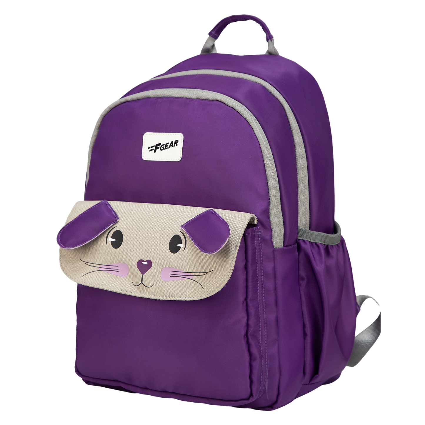 Bunny Dark Purple 22L School Backpack|Premium & Soft Touch|Unisex Kids School Bag