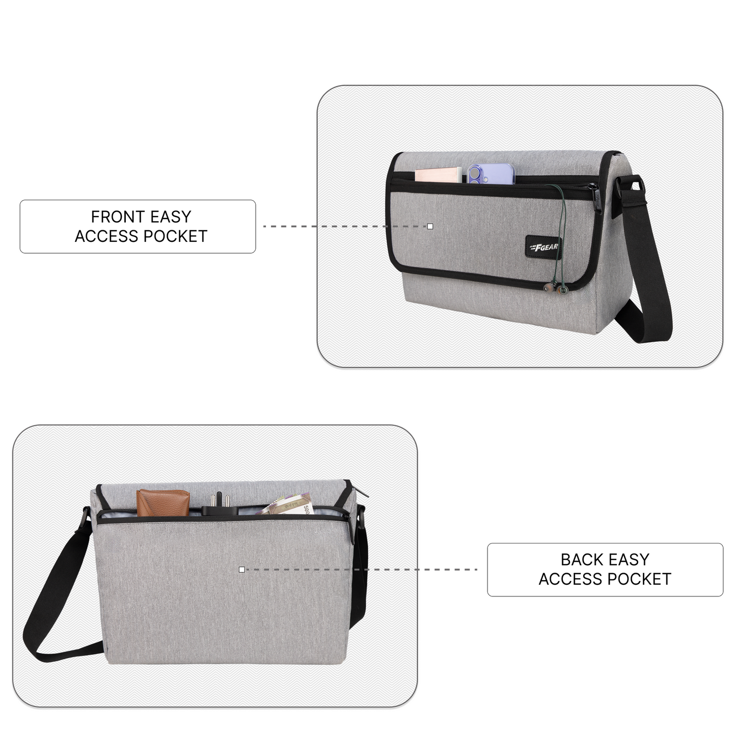 Kyoto Grey Sling Bag