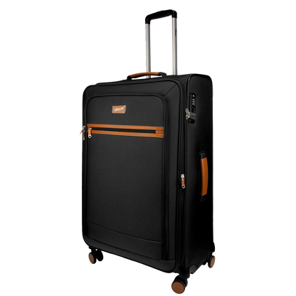 F Gear SoftAir Large Black Check-in Suitcase