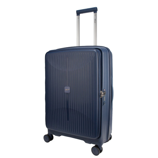 F Gear Myton Medium Front Opening Navy Check-in Strolley