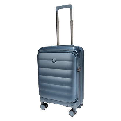 Valencia Small Pearl Blue 54 cms Front-Opening Cabin Strolley