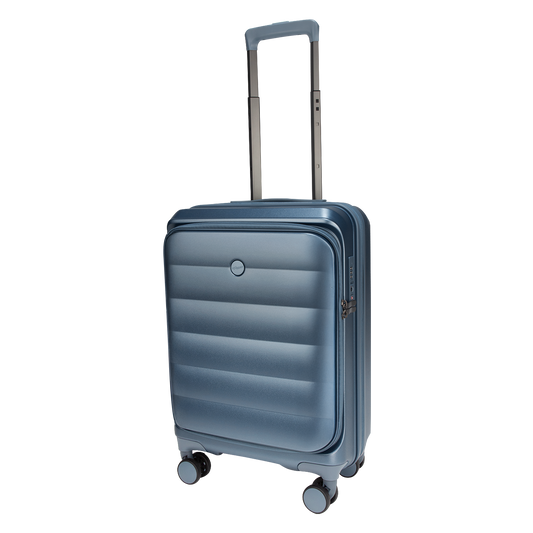 Valencia Small Pearl Blue 54 cms Front-Opening Cabin Strolley