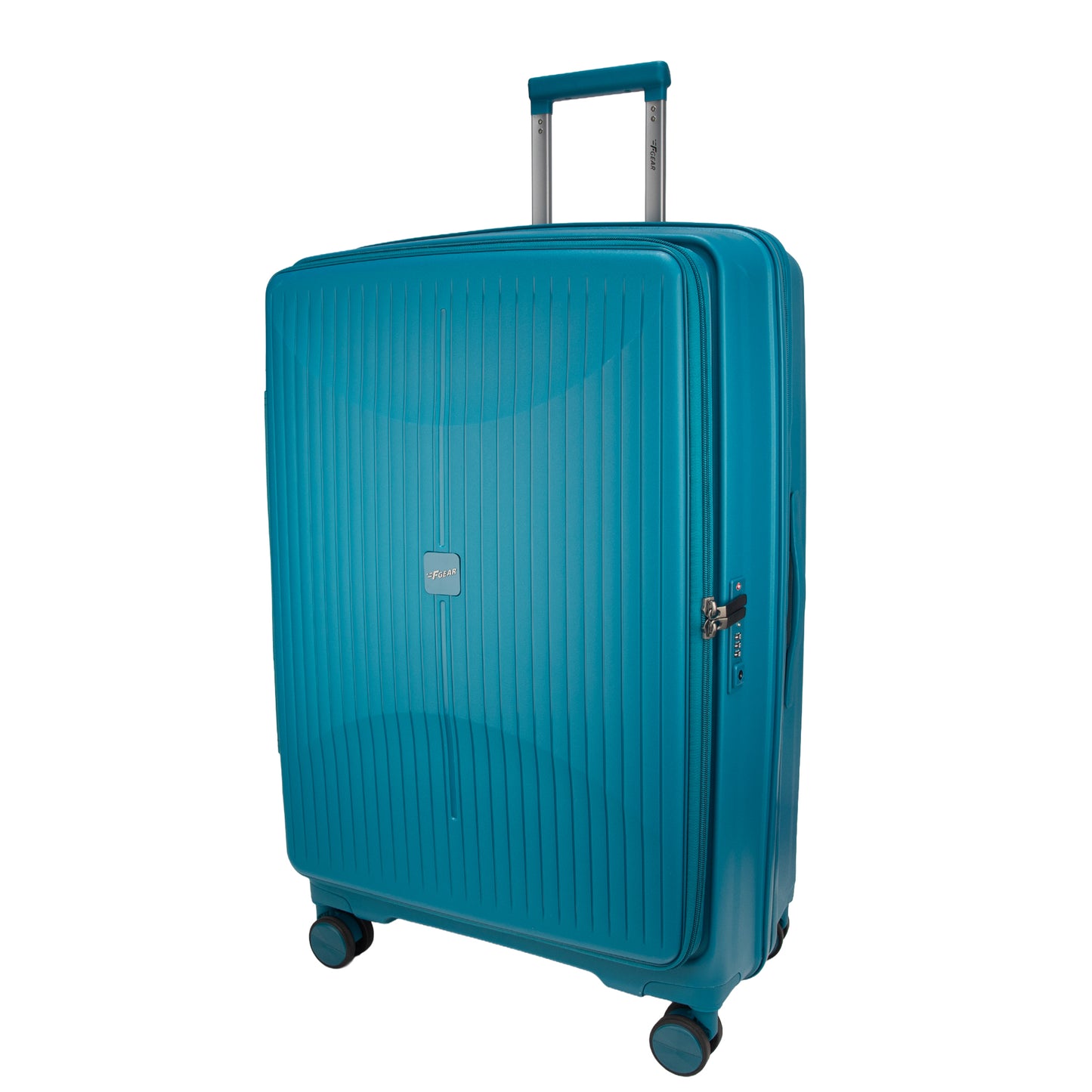 Myton Large Front Opening Cyan Blue Check-in Strolley