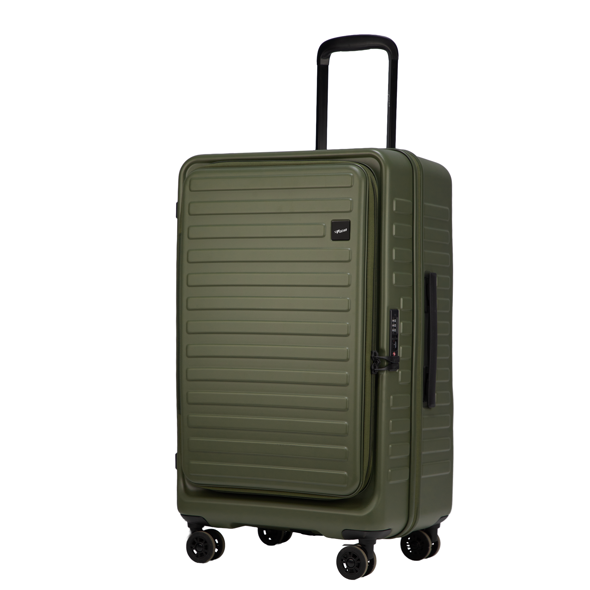 Windsor Army Green 68 cms Medium Front Opening Trunk-Style Check-in Strolley with Expander