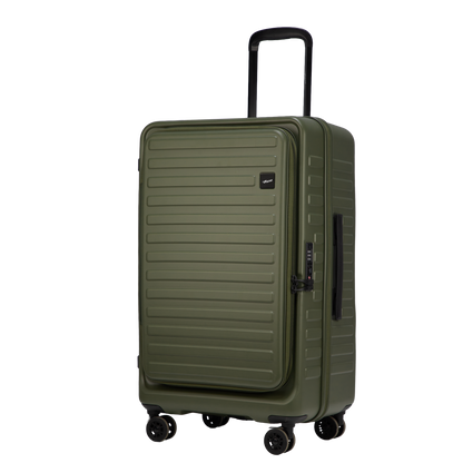 Windsor Army Green 68 cms Medium Front Opening Trunk-Style Check-in Strolley with Expander