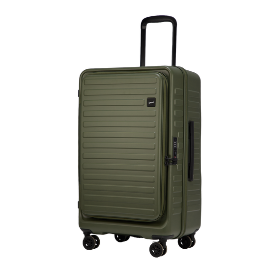 Windsor Army Green 68 cms Medium Front Opening Trunk-Style Check-in Strolley with Expander