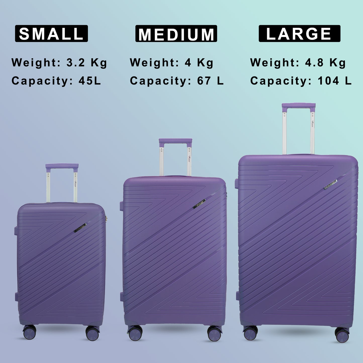 Aegis Future Dusk Set of 3 Suitcases