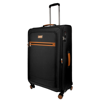 SoftAir Large Black Check-in Suitcase