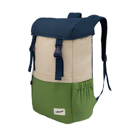 Dune 18L Navy Beige Mint Canvas Laptop Backpack