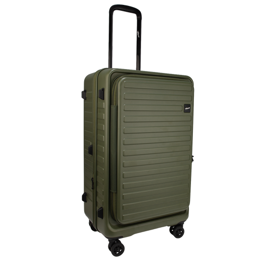 Windsor Army Green 68 cms Medium Front Opening Trunk-Style Check-in Strolley with Expander