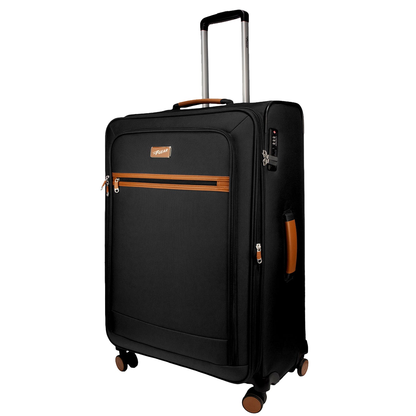 SoftAir Medium Black Check-in Suitcase