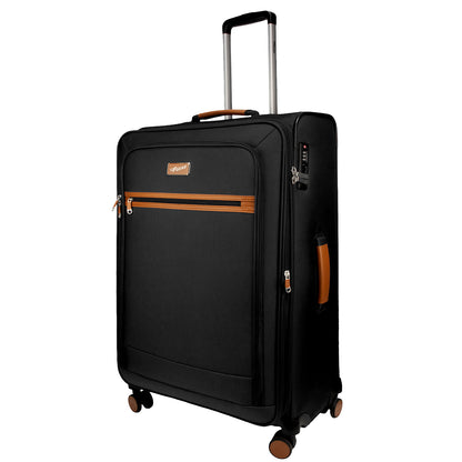 SoftAir Medium Black Check-in Suitcase