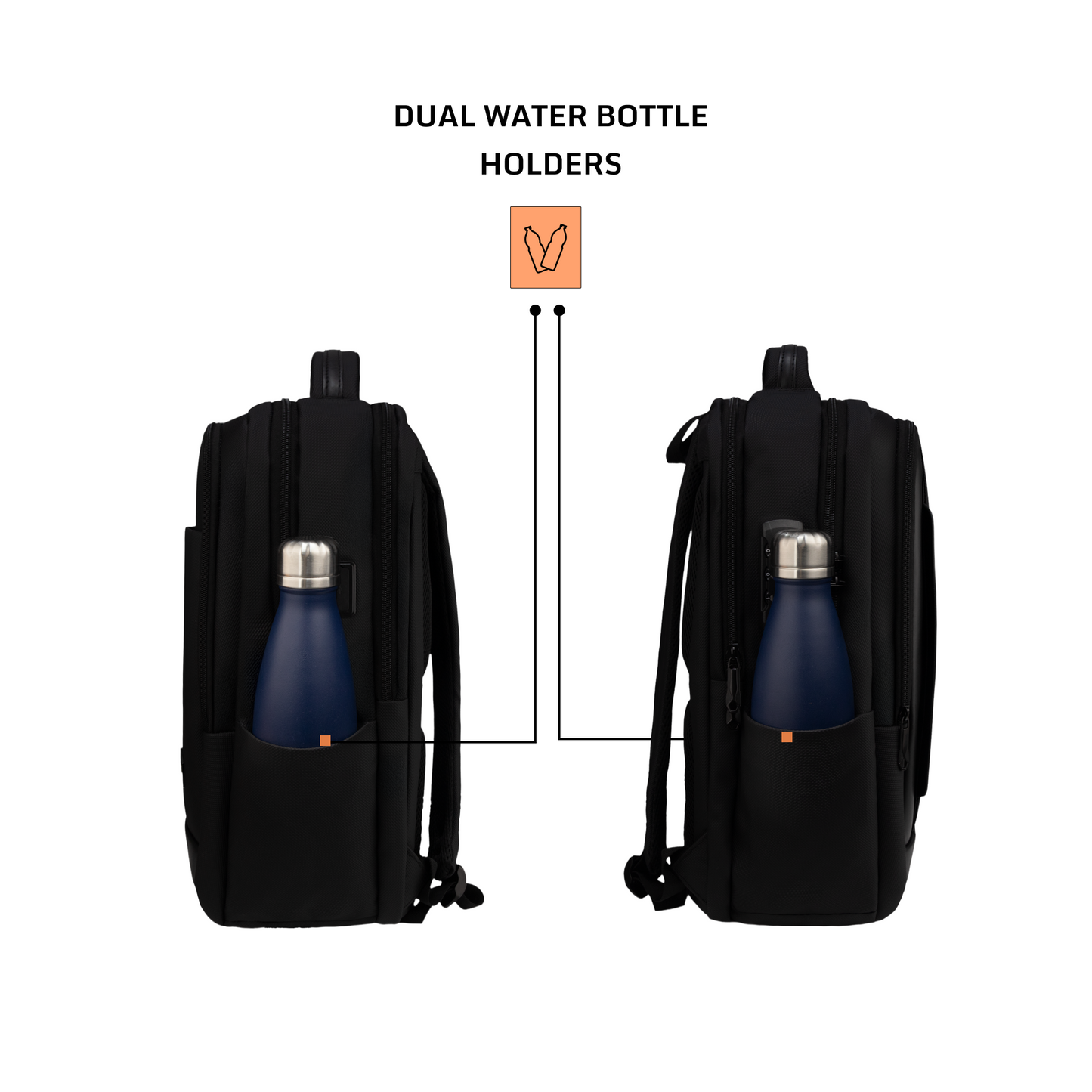 Alpha 25L Black Laptop Backpack