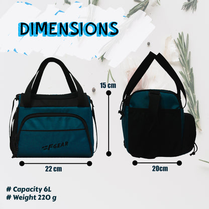 Yolo 6L Marine Blue Black Lunch Bag