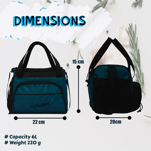Yolo 6L Marine Blue Black Lunch Bag