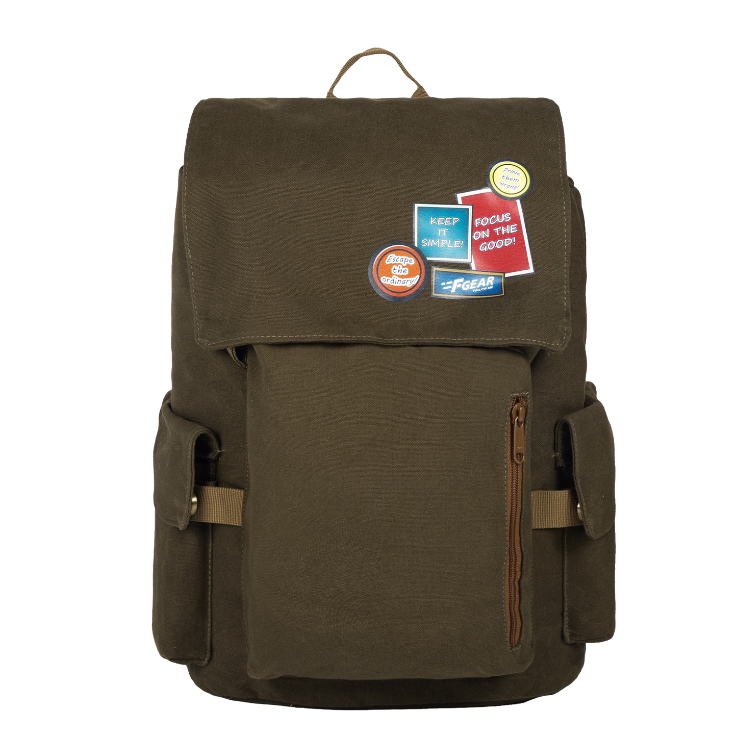 Milestone 20L Olive Canvas Laptop Backpack