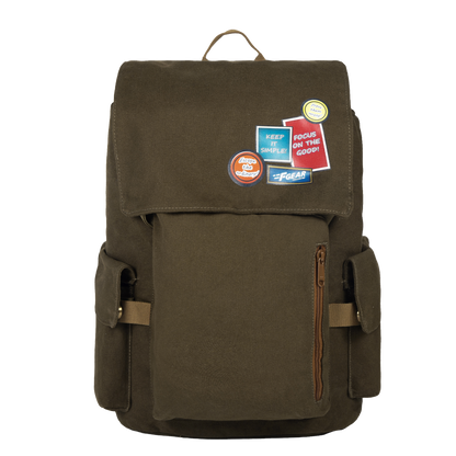 Milestone 20L Olive Canvas Laptop Backpack