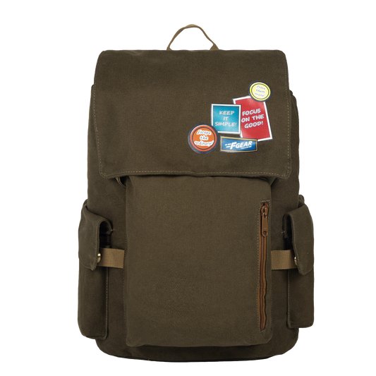 Milestone 20L Olive Canvas Laptop Backpack