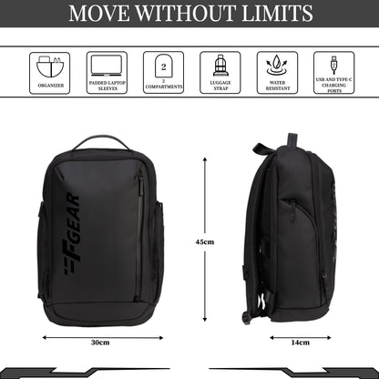 Bellagio 20L Black Laptop Backpack
