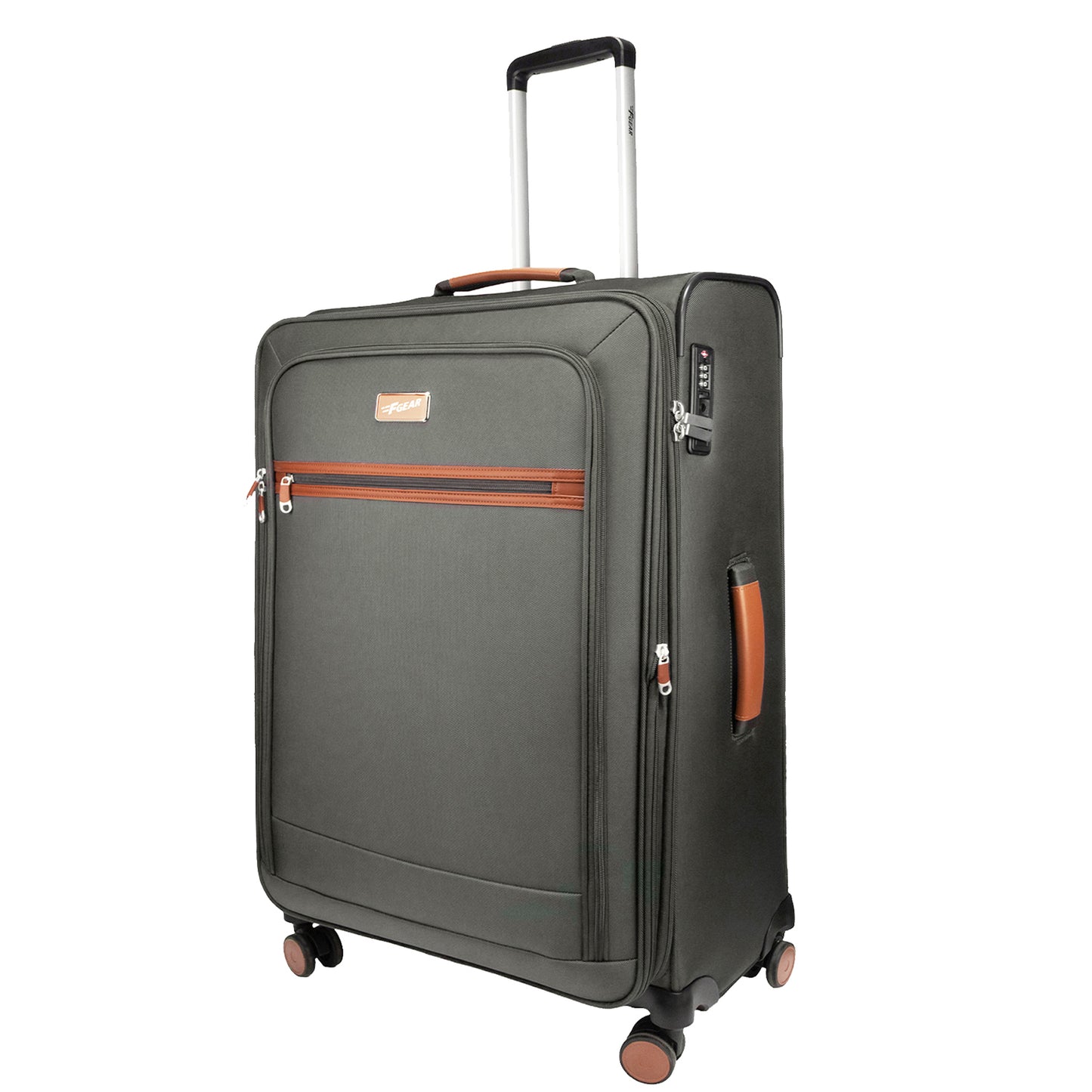 F Gear SoftAir Medium Grey Check-in Suitcase
