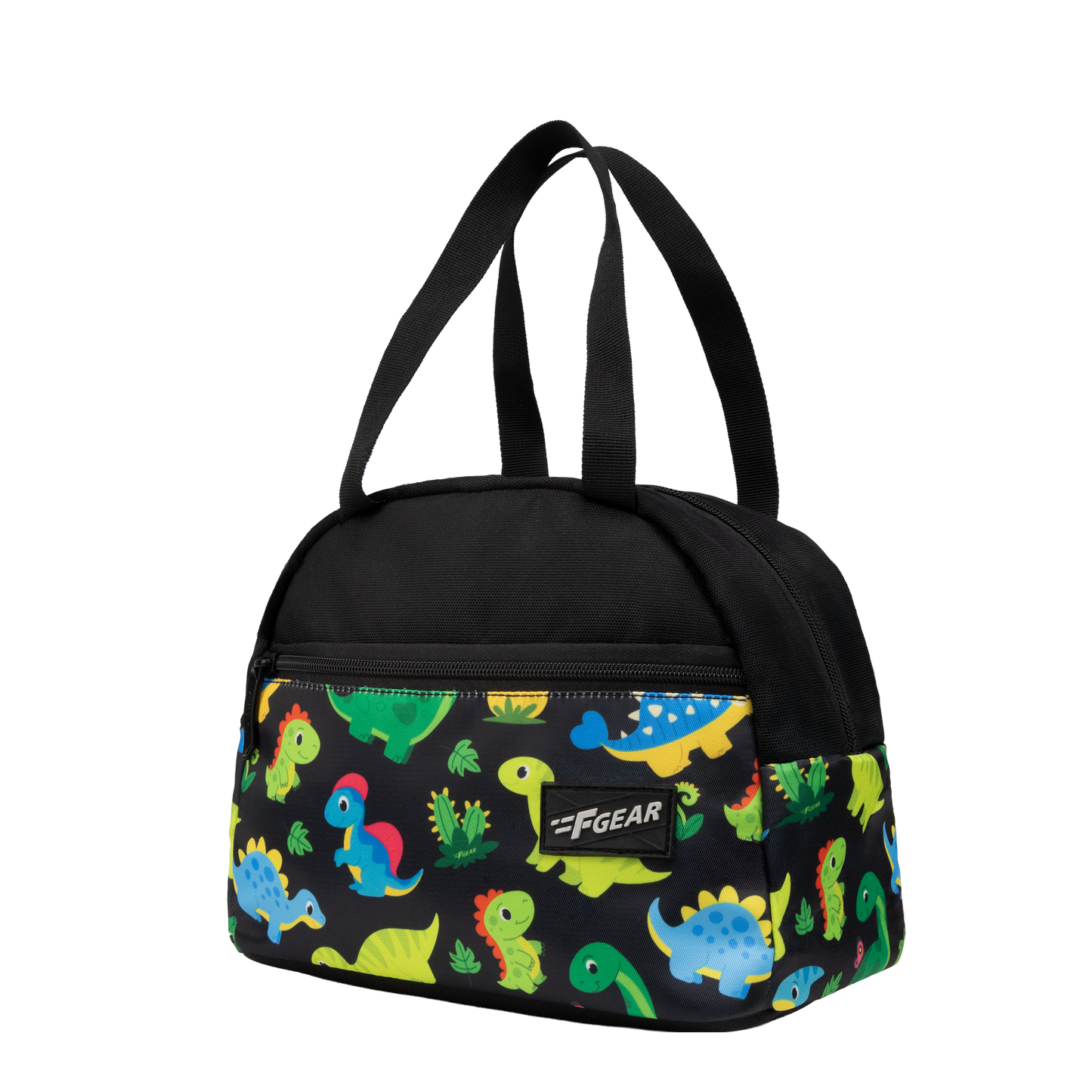 Nugget 7L Black Colourful Dino Lunch Bag