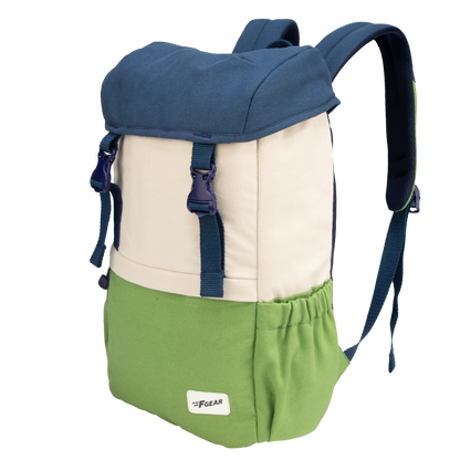 Dune 18L Navy Beige Mint Canvas Laptop Backpack