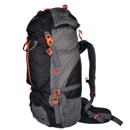 Hunter 75L Black Grey Diamond Rucksack with Raincover