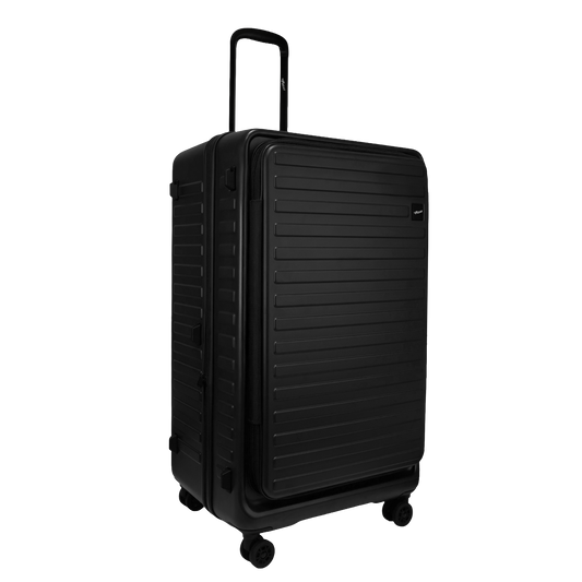 Windsor Black 76 cms Large Front Opening Trunk-Style Check-in Strolley with Expander