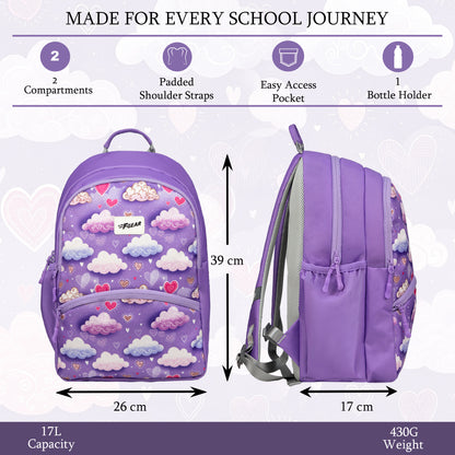 Brio L 17L Dreamy Clouds Lavender Backpack
