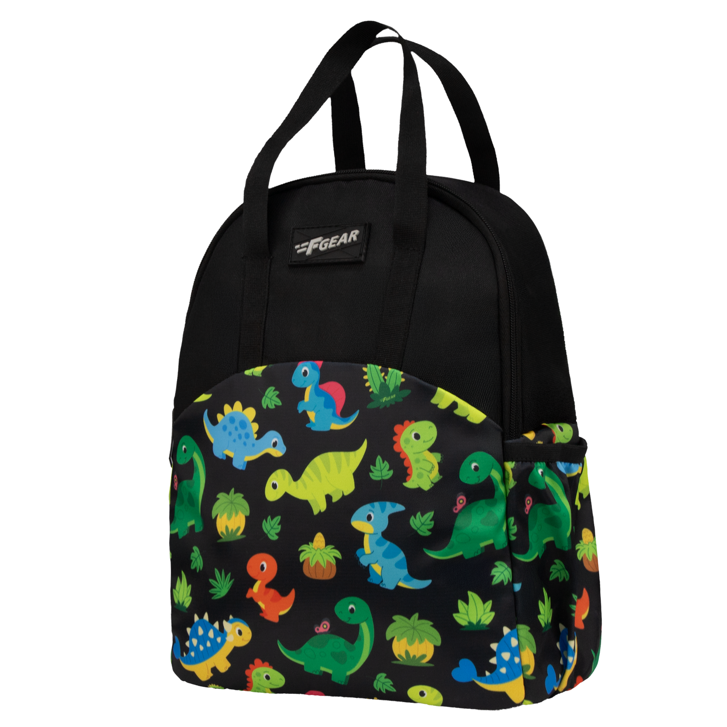 Comida 11L Black Colourful Dino Lunch Bag
