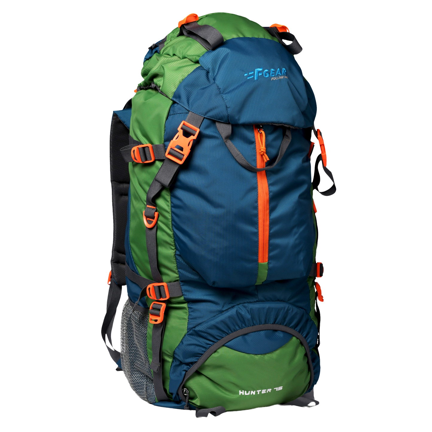 Hunter 75L Blue Green Rucksack with Raincover