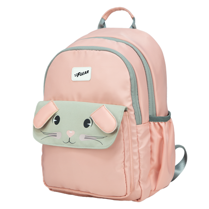 Bunny Blushing Peach 22L School Backpack|Premium & Soft Touch|Unisex Kids School Bag