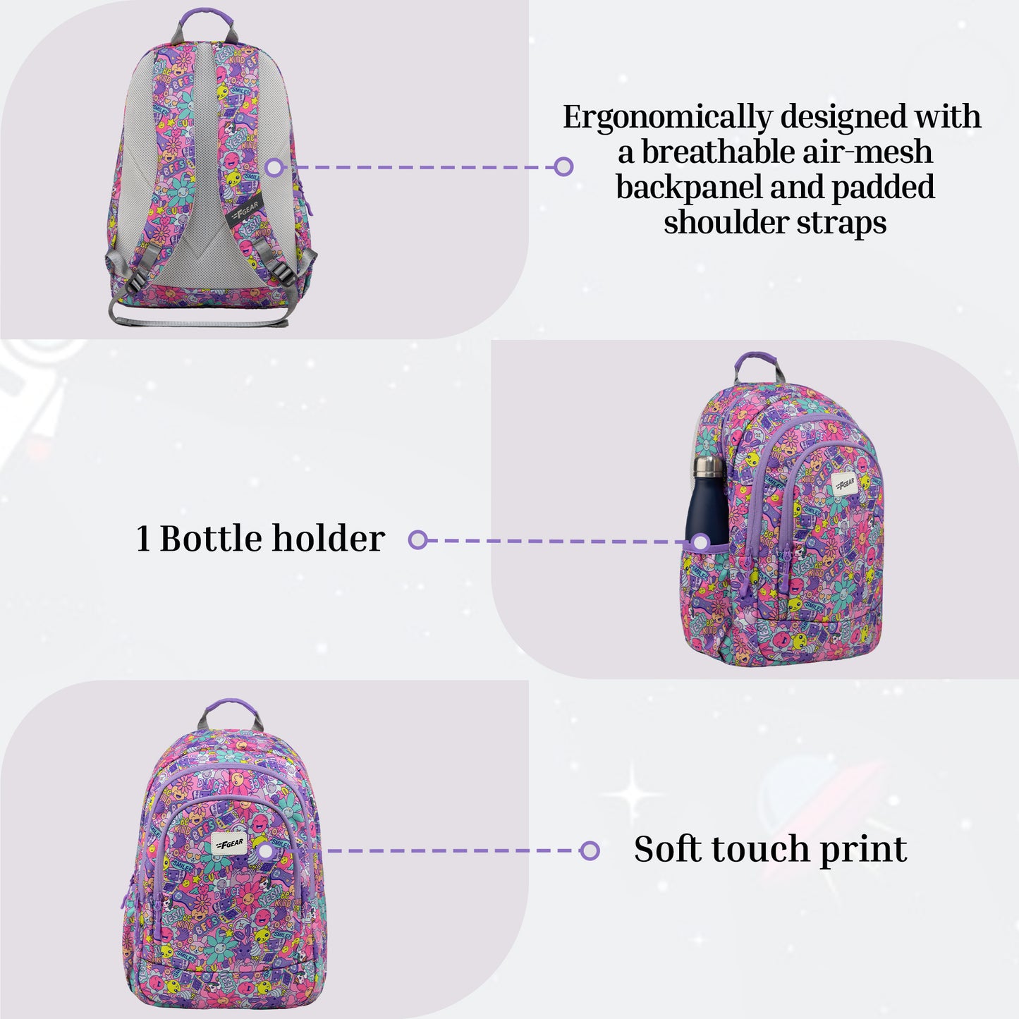 Cosmo Smile 23L School Backpack
