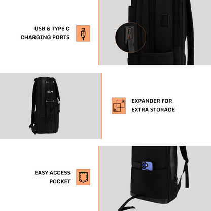 Rogue 21L Black Laptop Backpack